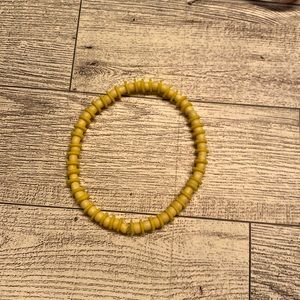 Seed bead and clay bead bracelet yellow